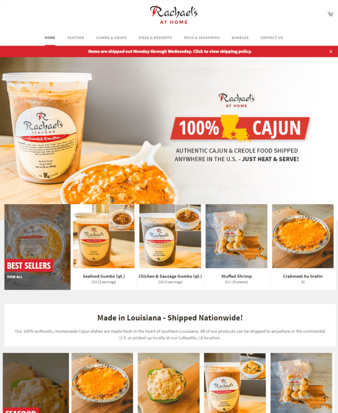 Rachels  At Home Shopify Design